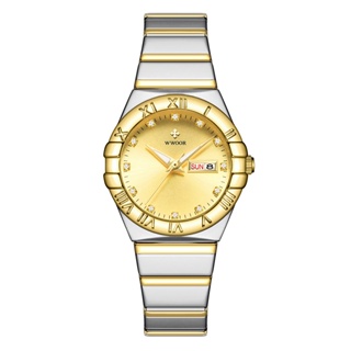 Wwoor 全新設計女士手錶時尚頂級奢華不銹鋼女士石英腕錶 -8885L