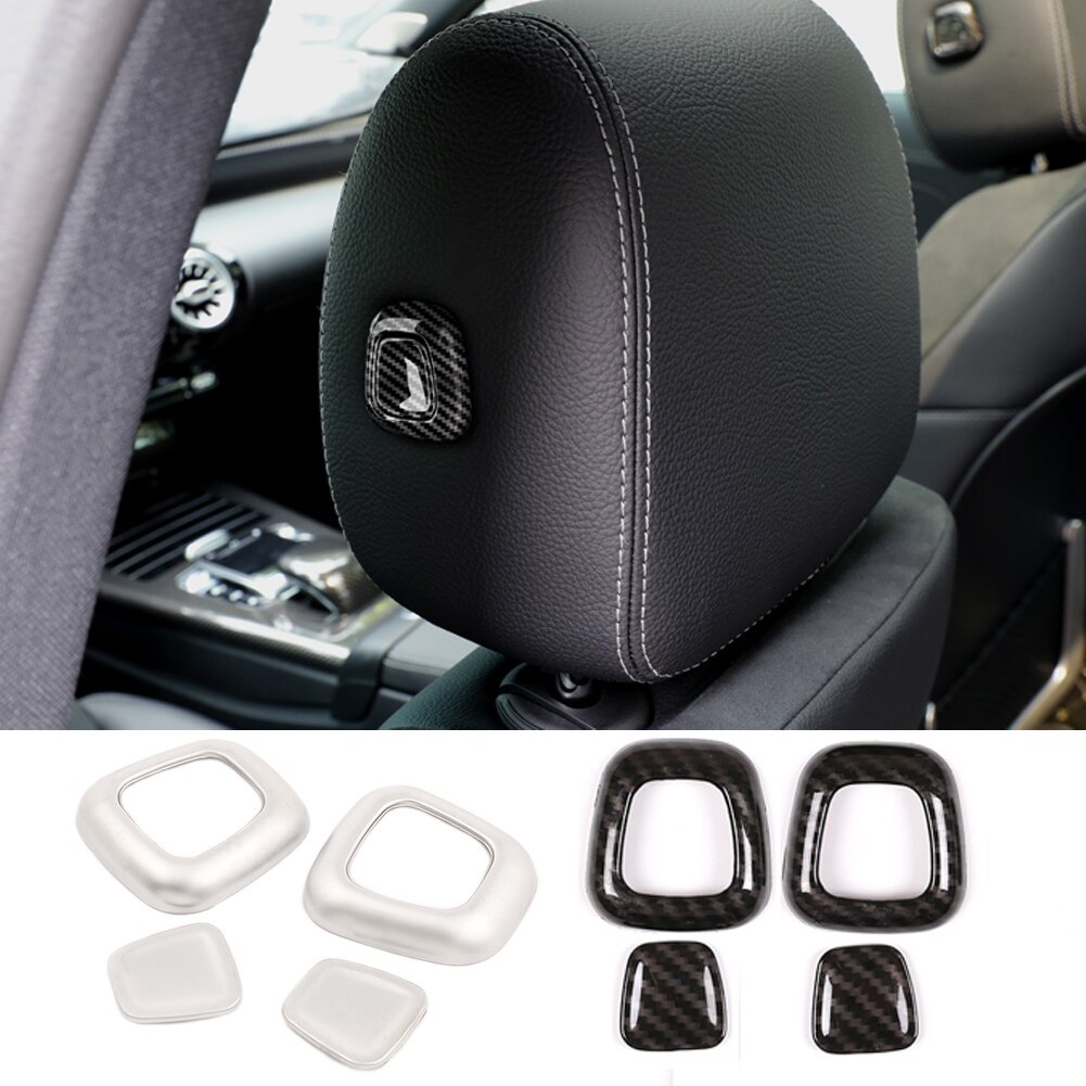 適用於 BENZ 賓士 A 級 W177 A180 A200 2019-2021 頭枕調節控制開關按鈕蓋裝飾貼
