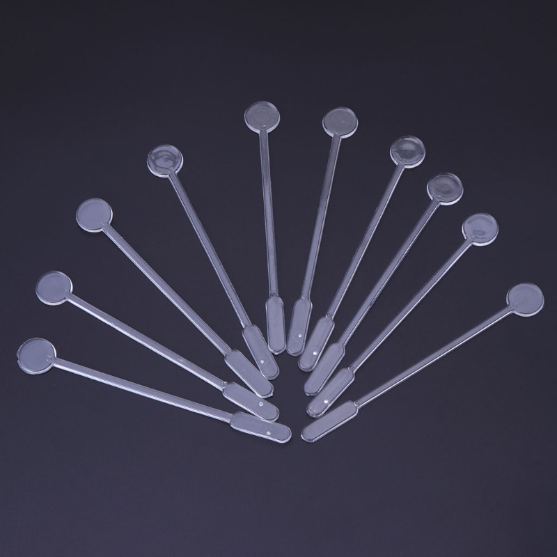 Siy 10 件塑料長柄勺子透明攪拌棒樹脂調色勺 DIY 環氧樹脂工藝品工具