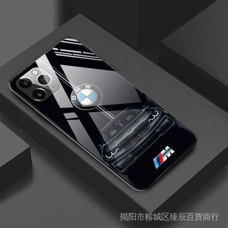 L49 商務 寶馬 賓士 車標手機殼 iPhone 13 12 11 Pro Xs Max SE XR i7 8p 玻璃