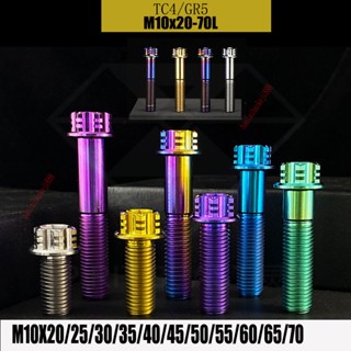 Tc4/gr5 M10x20MM-70L 鈦合金法蘭頭 Torx 螺絲螺栓 M10 摩托車鈦合金螺絲