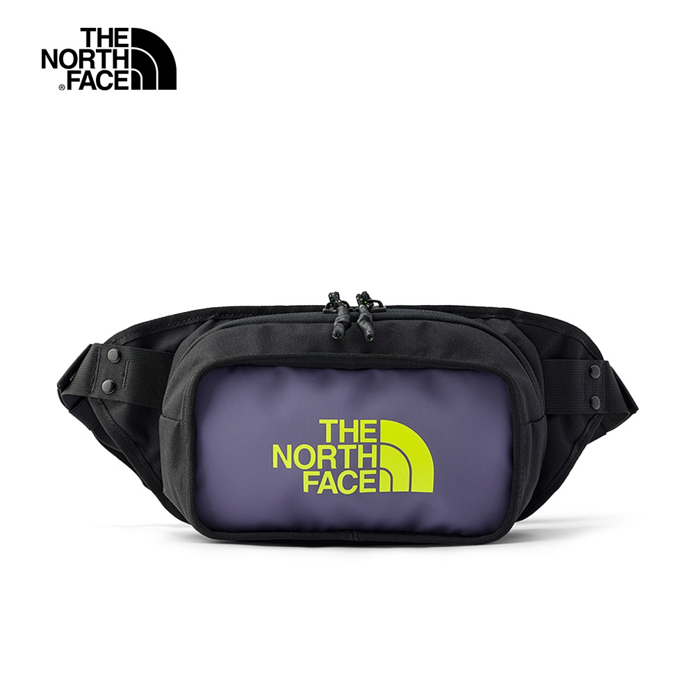 The North Face北面男女款紫黃撞色結實耐磨可調節休閒腰包｜3KZXRK4
