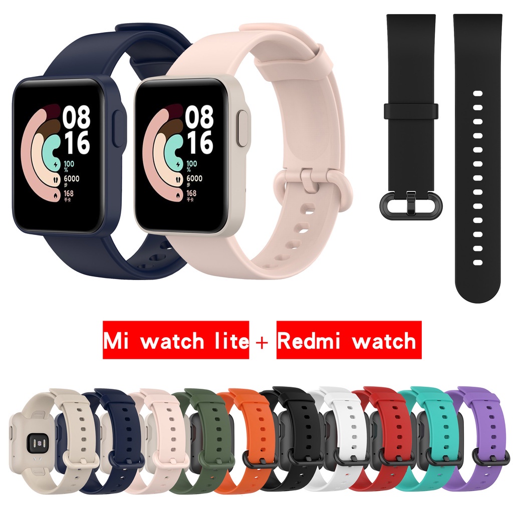 適用於小米 Mi Watch Lite 智能手錶的矽膠錶帶 Redmi Watch strap URCC 更換運動手鍊