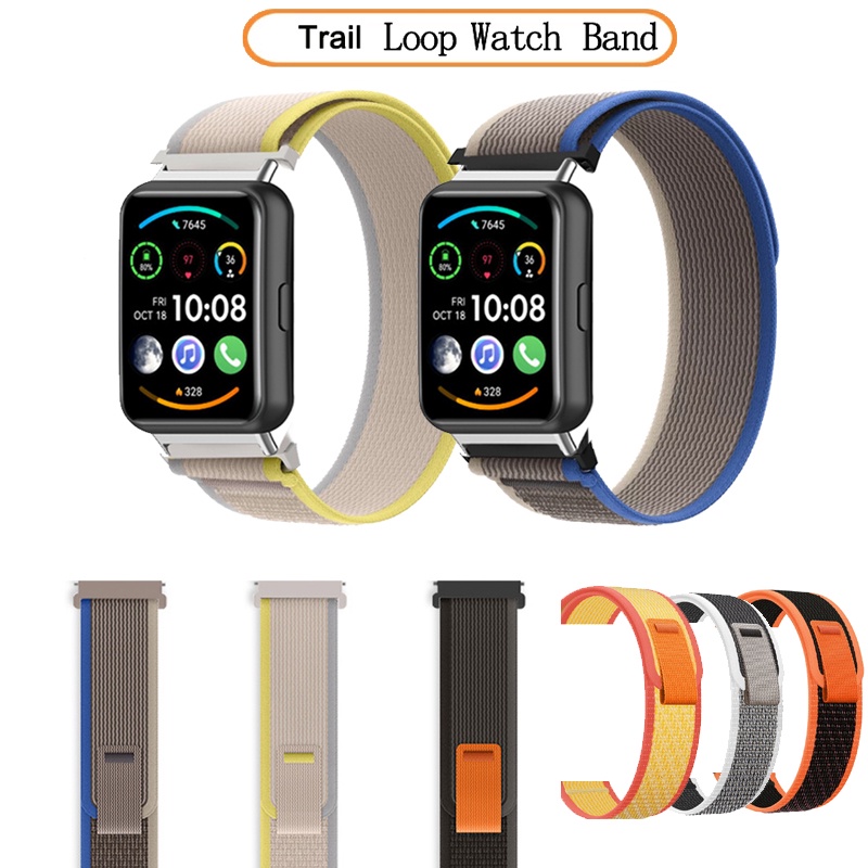 Trail Loop 錶帶尼龍錶帶適用於華為 Watch Fit New SE 2 Fit2 替換用智能錶帶