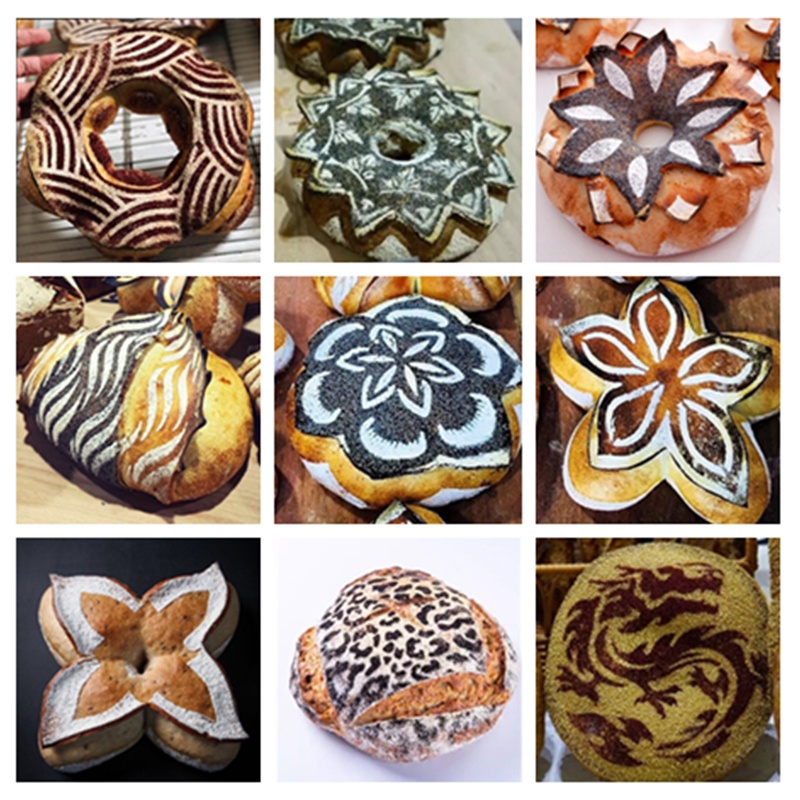 軟歐模具藝術麵包圖案模具世界面包大賽撒粉裝飾造型歐包粉篩模具