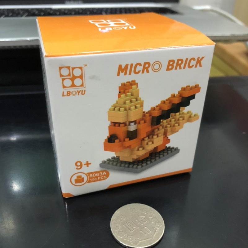 神奇寶貝 精靈寶可夢 火伊布 火精靈 迷你 積木 樂高 公仔 玩具 micro brick lboyu 8063A 盒玩