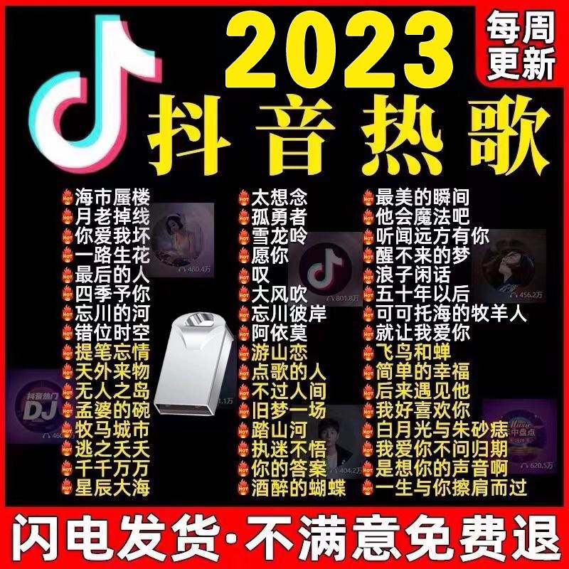 【君娜百貨】無損音樂隨身碟2023年抖音網絡流行熱門歌曲勁爆DJ經典汽車隨身碟