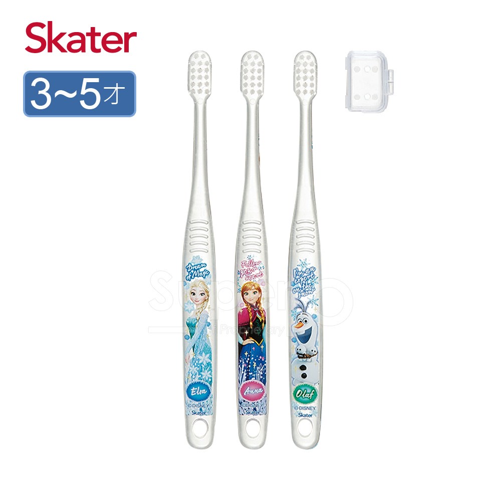 【HOLA】Skater兒童牙刷(3-5歲)3入組-冰雪奇緣