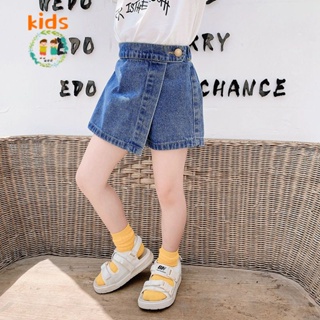 新款 女童 夏季 兒童韓版時尚洋氣牛仔短裙 適合3-5-8-10-12-13歲女孩裙子