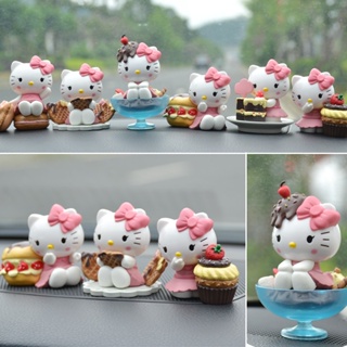 Hello Kitty 卡通玩具模型擺件車內擺件蛋糕裝飾公仔