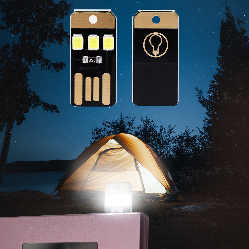 Usb 卡燈戶外便攜式露營 Led 鑰匙扣燈適用於筆記本電腦移動電源袖珍卡書燈