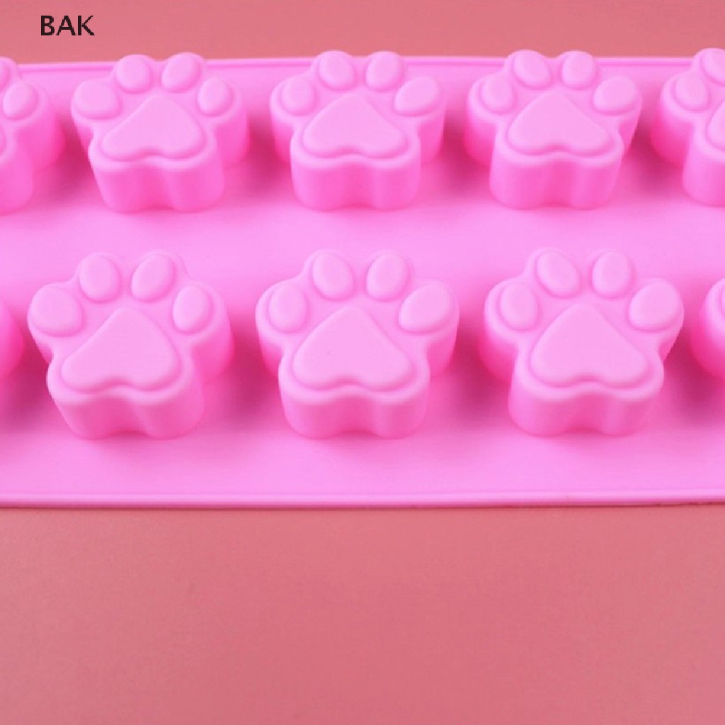 Bak 10 網格可愛貓爪軟糖糖工藝蛋糕模具巧克力烘焙模具 BA