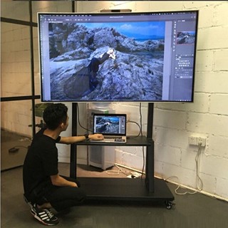 【宅配免運】電視支架 夏普三星SONY松下LG電視落地支架 通用電視機架子落地可移動掛架活動展示支架顯示器一體機支架掛