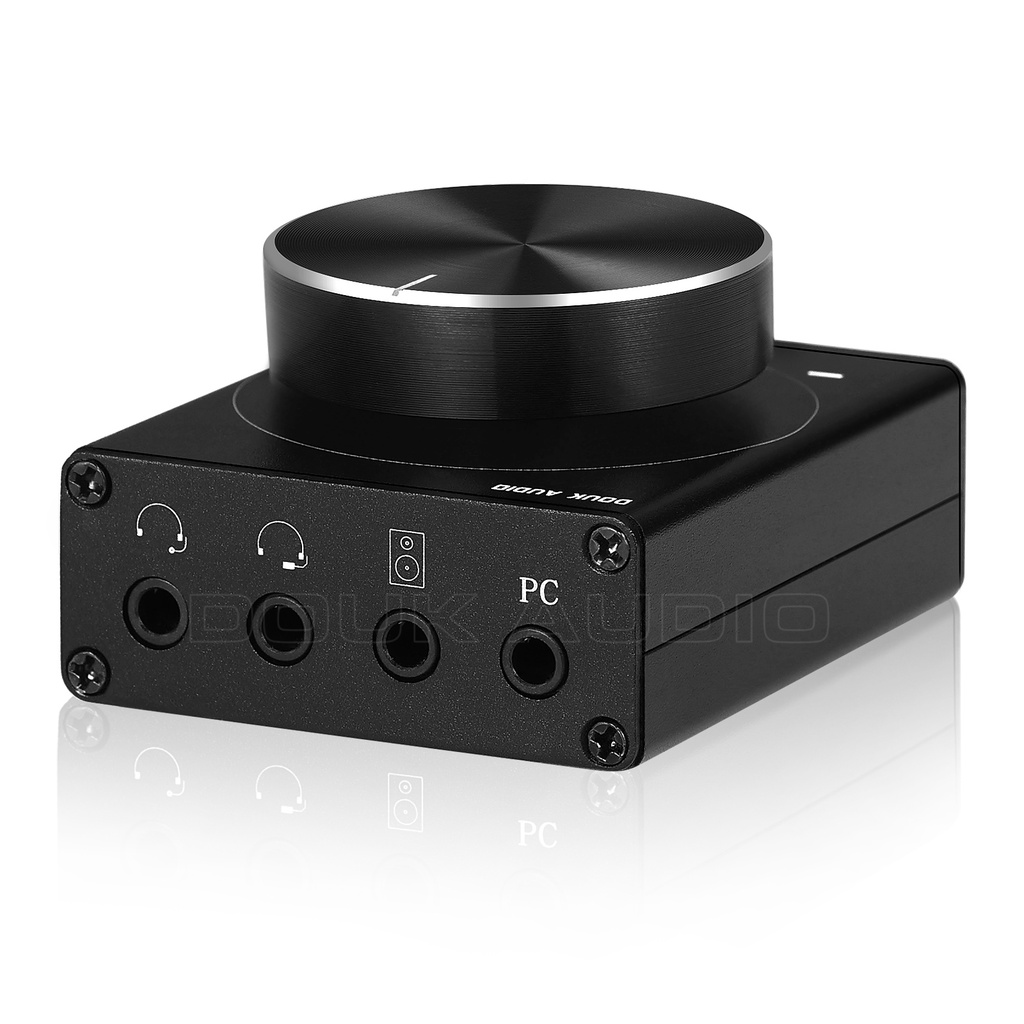 Douk Audio Mini 3.5mm 音量控制器旋鈕 PC/揚聲器/MIC/耳機音頻分配器盒