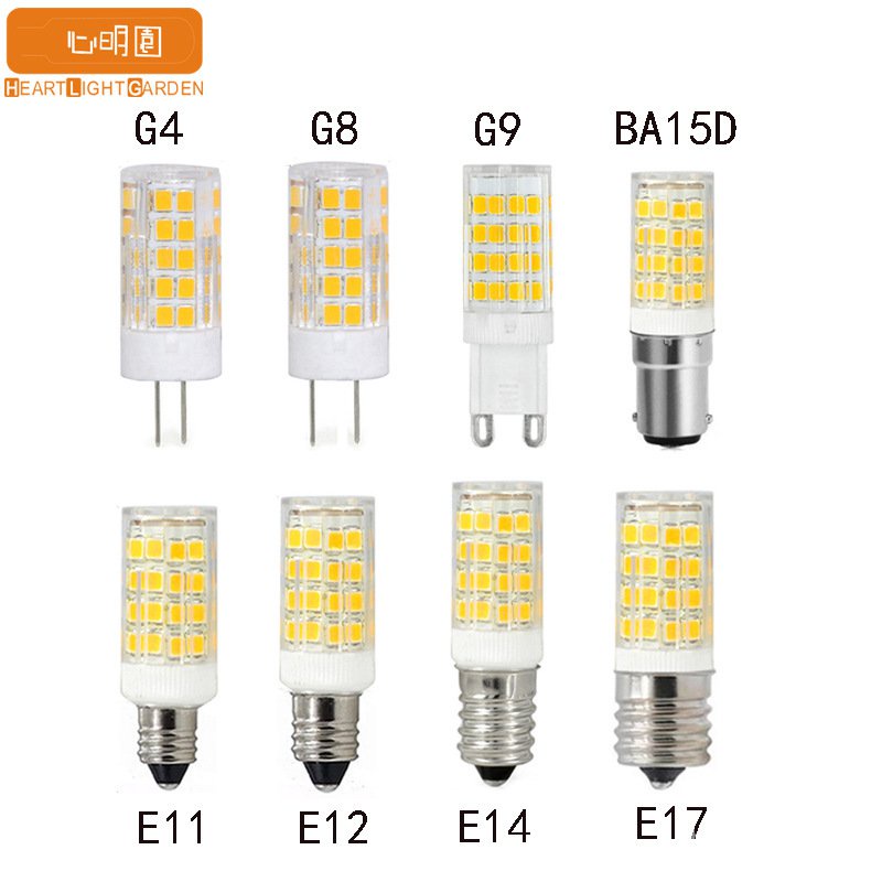 優樂美心明圓 LED玉米燈110V E11 E12 52燈5W陶瓷款E14燈泡LED室內照明裝飾燈泡