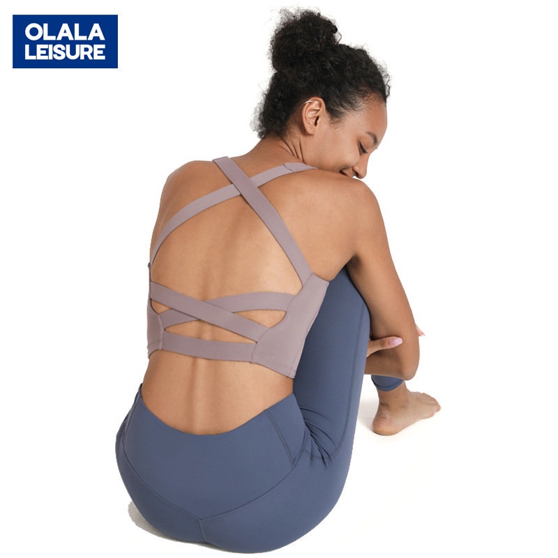 Olala 瑜伽交叉背部運動內衣 鍛煉健身高彈性運動內衣 DS-03 DS