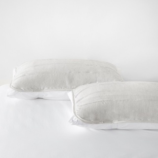 【HOLA】SNOW TOUCH 涼感保潔墊枕用2入-素色灰