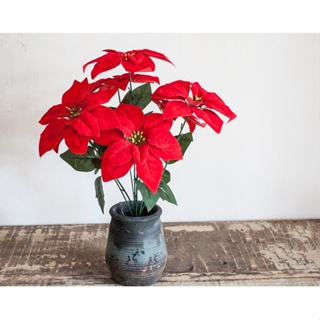 紅色狀態植物幸運家居裝飾(無盆)-假花