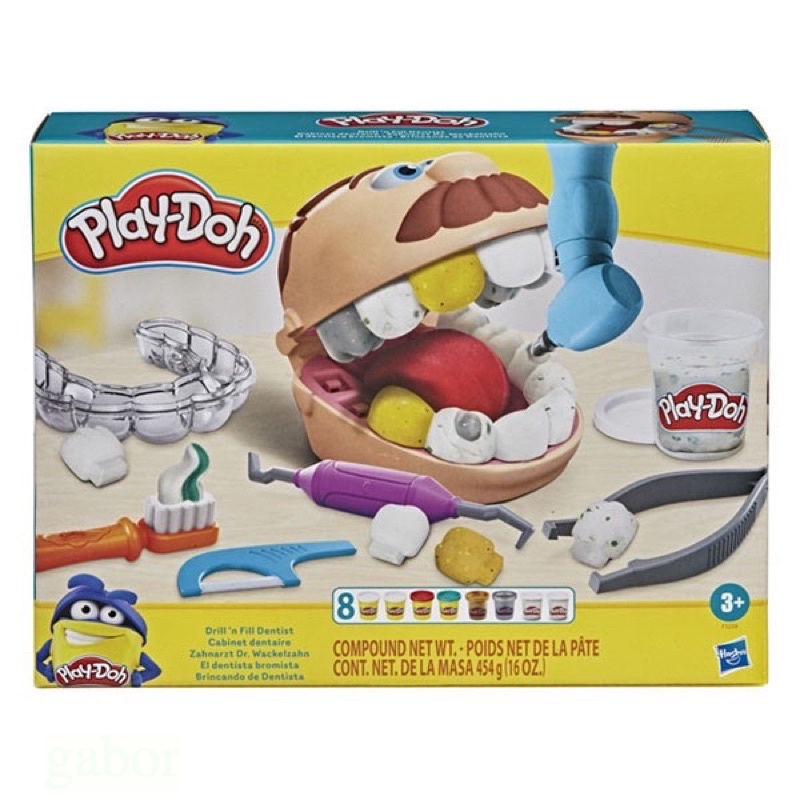 現貨 正版 培樂多Play-Doh 創意DIY無毒黏土鑲金小牙醫遊戲組F1259 幼兒兒童玩具/醫生玩具益智玩具/禮物)