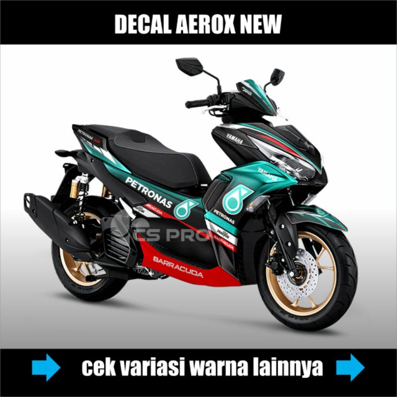 貼花全身 Yamaha Aerox 155 新 2021-2023 圖案 Petronas 條紋電機 Aerox 新全身