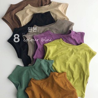 💫💫 可愛兔童裝 軟糯竹節棉~糖果色兒童純棉背心 夏季薄款 透氣 潮童必備