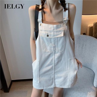 IELGY 港風復古設計口袋寬鬆百搭洋裝女