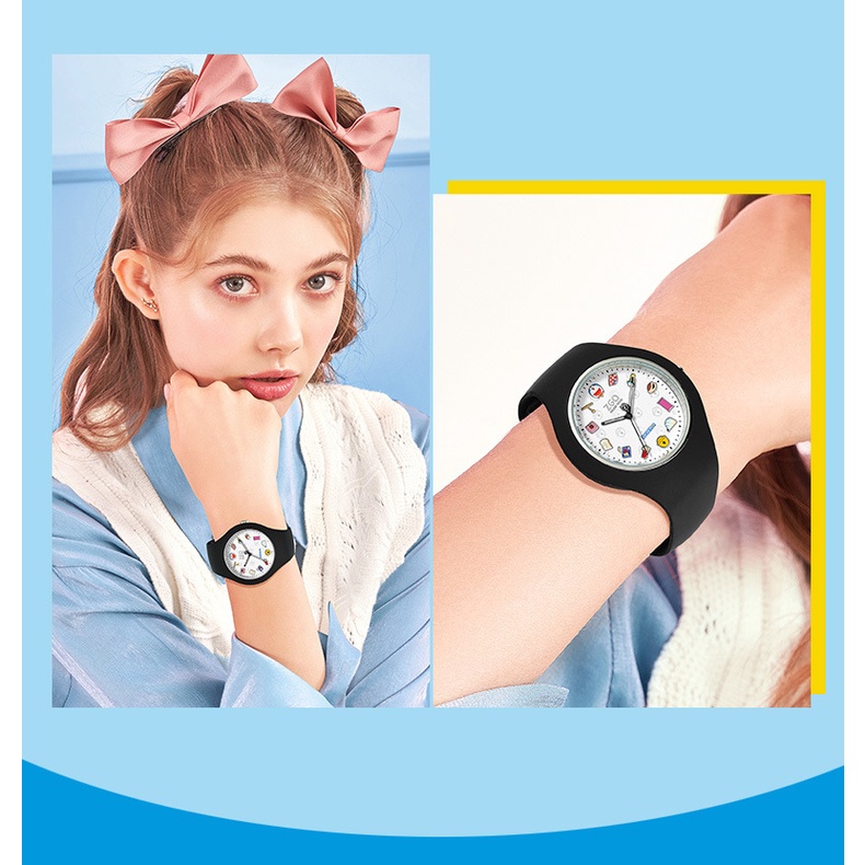 哆啦A夢兒童手錶2023新款中學生硅膠錶帶卡通防水石英錶