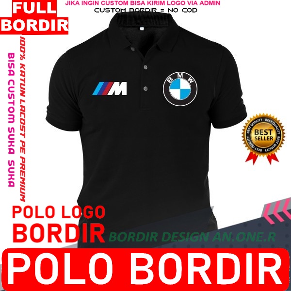 Polo 刺繡 BMW M Sport Baju T 恤襯衫賽車賽車棉中性 T 恤 T 恤服裝衣服男士女士成人最新 ML