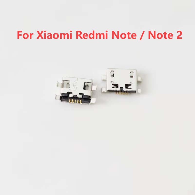10-100 件微型 USB 充電器充電端口連接器底座適用於小米紅米 Note / Note 2