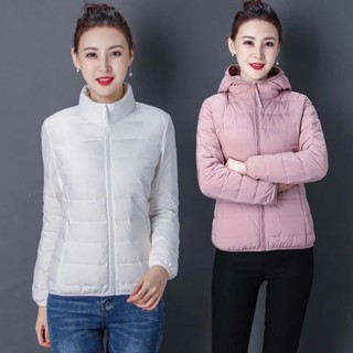 秋冬新款大衣輕薄白鴨絨羽絨服