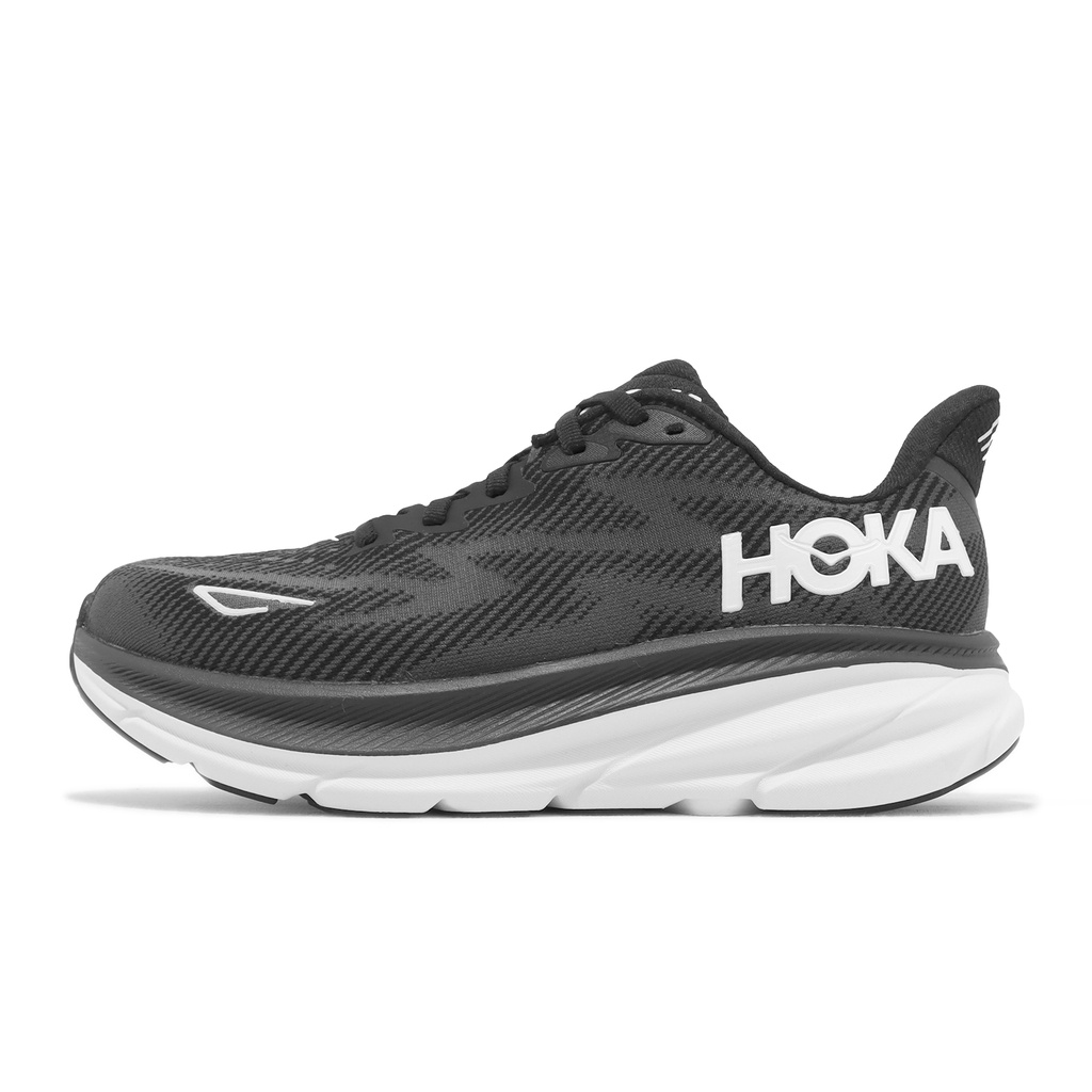Hoka Clifton 9 D 慢跑鞋 路跑 黑 白 緩震 回彈 寬楦 輕量化 女鞋 ACS 1132211BWHT
