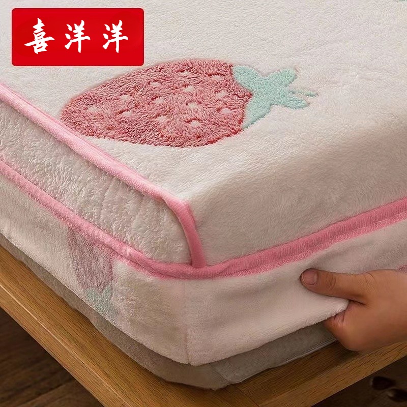 🔥免運🔥3D魔幻雪花絨床包 牛奶絨床包 珊瑚絨法蘭絨床包組 冬季加厚保暖床包組 單人雙人加大床包 床墊保護套 保潔墊