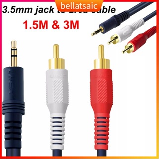 3.5mm jack to 2rca cable for dj amplifiers audio mixer