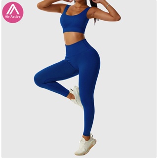 Air Active 健美無縫性感瑜伽服套裝 歐美運動緊身衣健身服 跑步運動服女