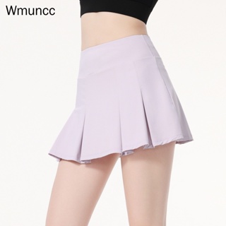 Wmuncc 訓練瑜伽半身裙A字裙防走光夏季跑步運動短裙女