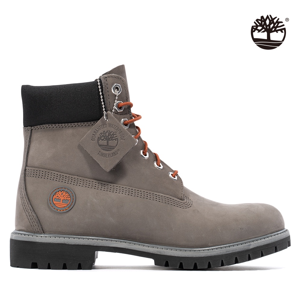 Timberland 男款中灰色磨砂革Timberland Premium防水6吋靴|A2DZG033