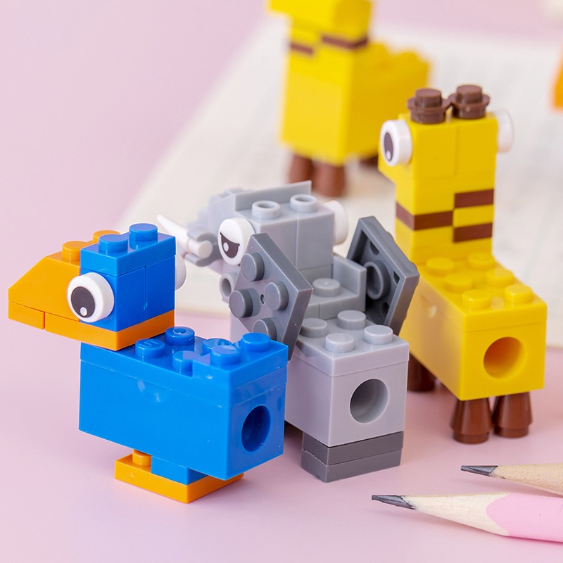 動物積木 DIY動物造型積木 削筆器 幼稚園生日小禮物 幼稚園分享禮 生日分享禮 生日小禮物 兒童玩具