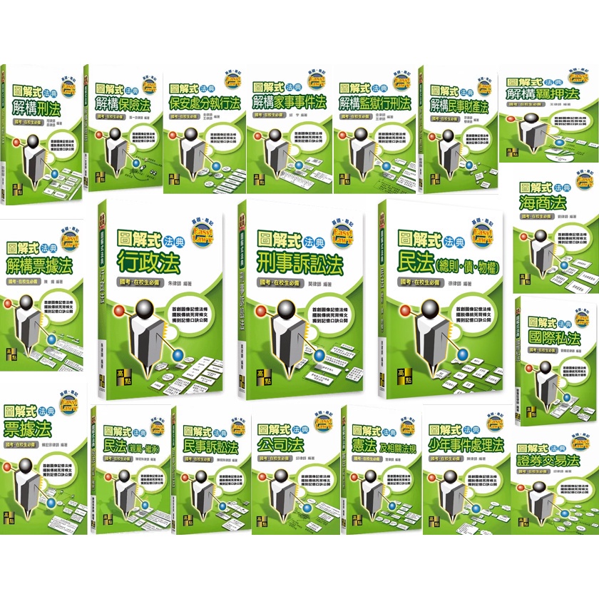 高點圖解式法典：行政法/刑事訴訟法/民法/ 民事訴訟法/公司法/憲法及