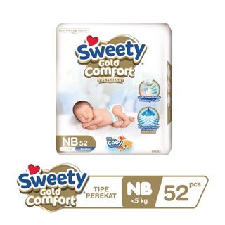 Sweety Gold 舒適膠帶褲尺寸 NB-S52/S66/M60/L54/XL44 嬰兒裝備嬰兒紙尿褲嬰兒紙尿褲