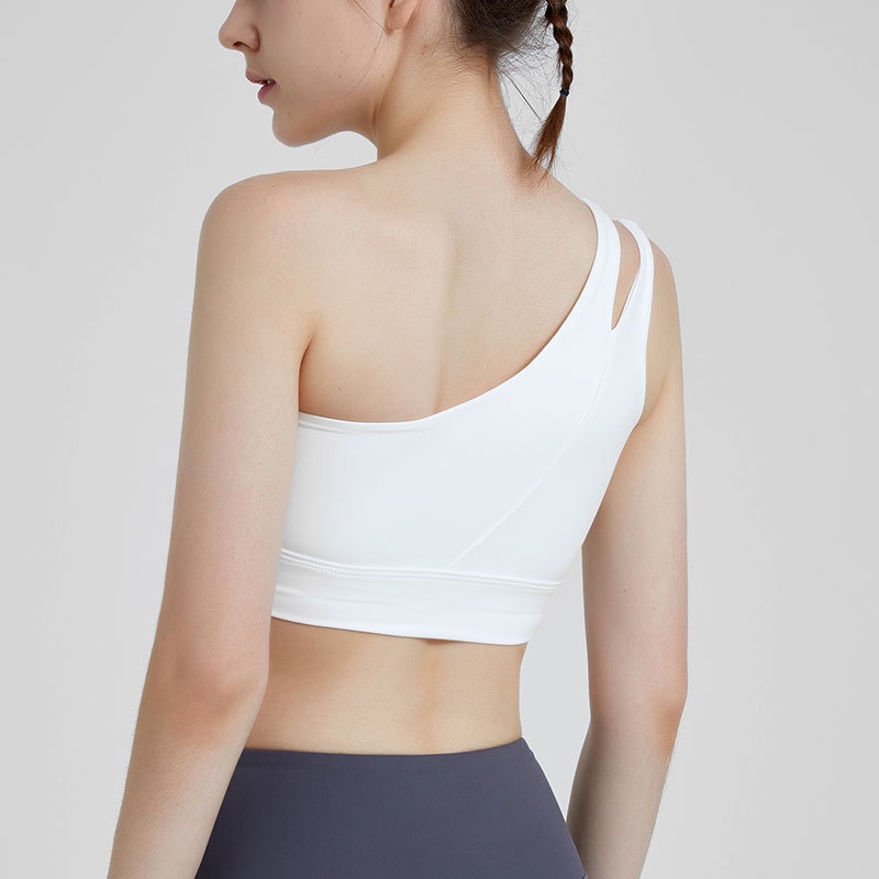 【 Sunrise】單肩帶運動內衣防震高強度健身瑜伽文胸運動美背運動背心帶胸墊女