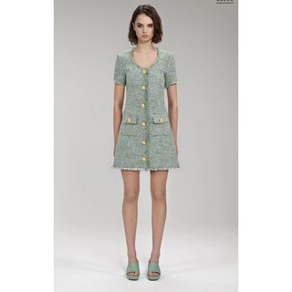 全新 Self-Portrait 洋裝Green Bouclé Mini Dress UK 8