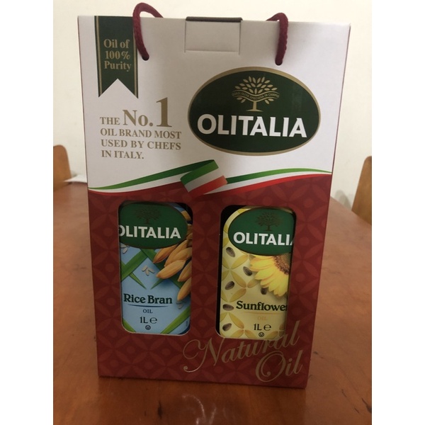 Olitalia奧利塔玄米油+葵花油禮盒組(1000mlx2瓶)