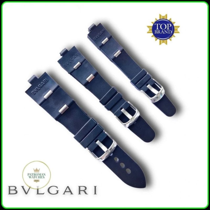 Hitam Bulgari Diagono AL38A 黑色寶格麗橡膠錶帶