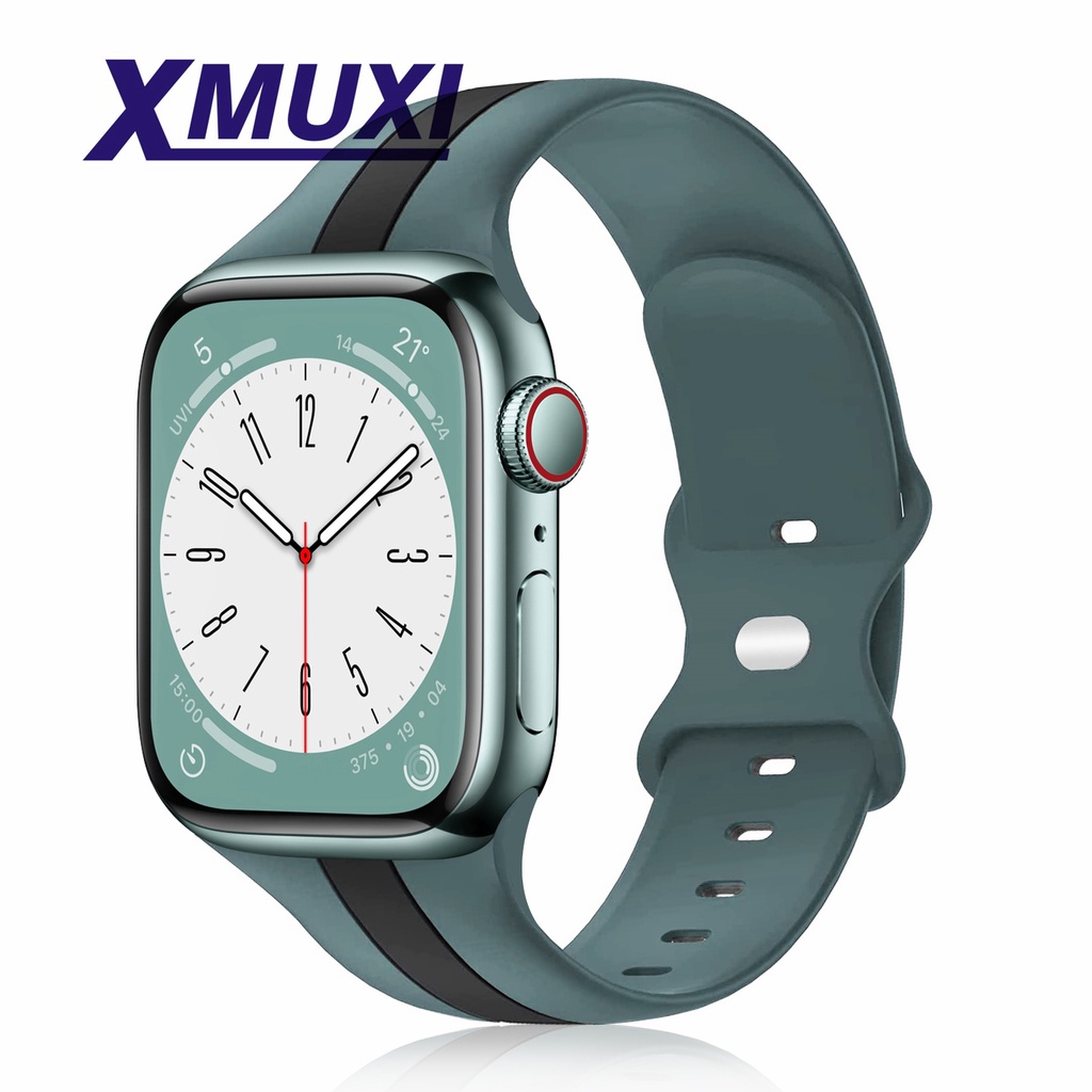 兼容 Apple Watch 錶帶 45 毫米 44 毫米 41 毫米 40 毫米軟矽膠替換錶帶適用於 iwatch 系