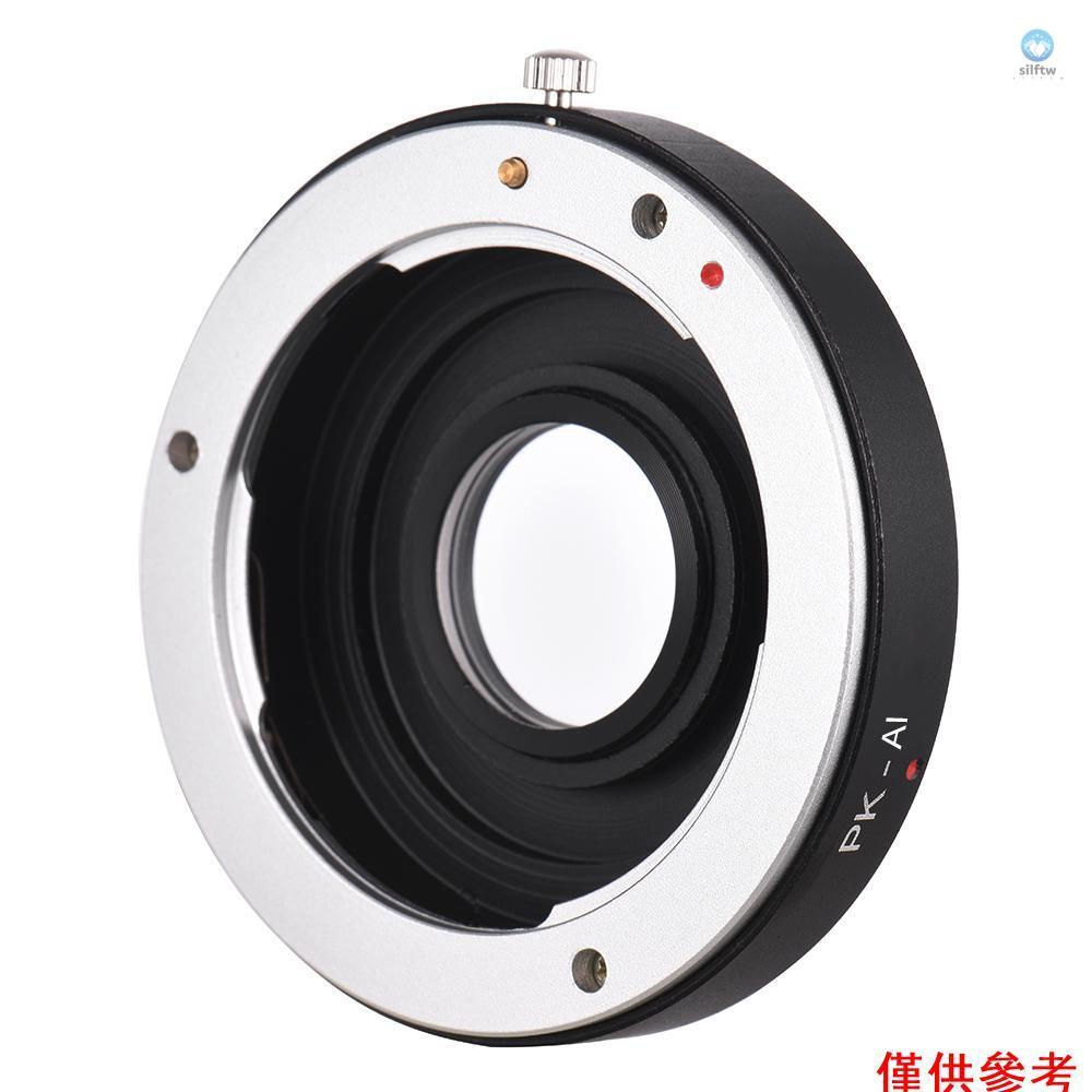 [5S] Pk-ai 鏡頭卡口轉接環,帶光學玻璃,適用於賓得 K 卡口鏡頭,適合尼康 AI F 卡口相機機身對焦無限