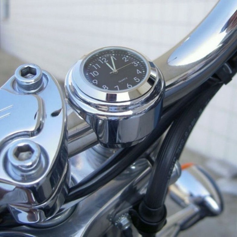防水摩托車摩托車車把安裝圓形錶盤時鐘配件通用車把安裝時鐘