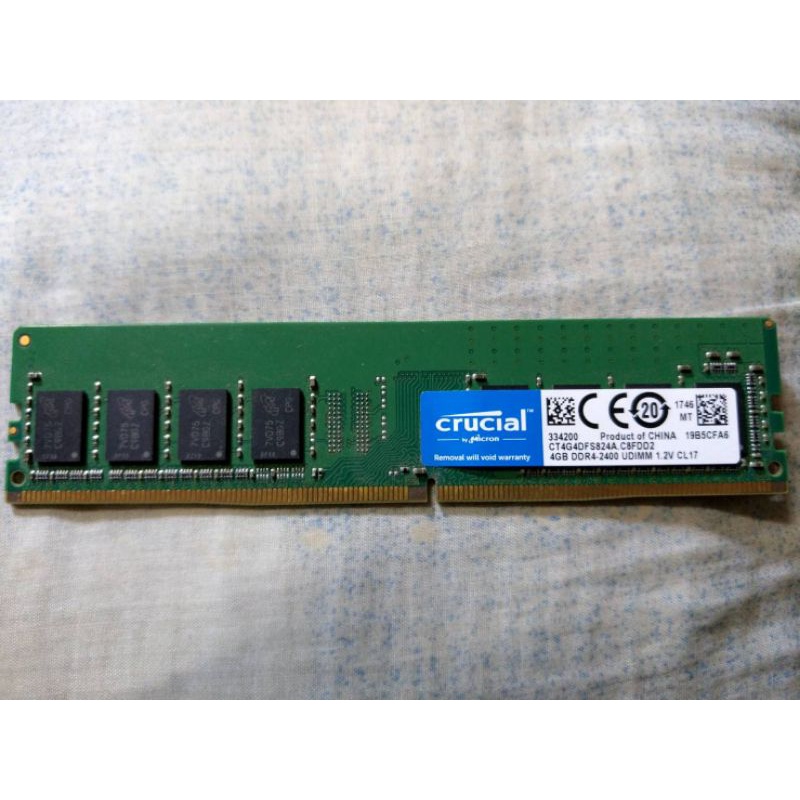 二手 桌機 美光 記憶體 DDR4-2400 4G