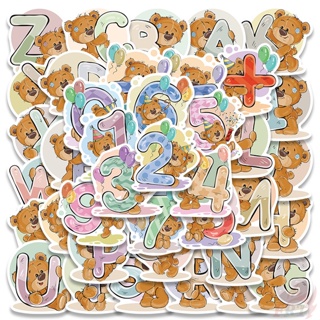 ❉ 蘇西的動物園。 Boof 系列 01 泰迪熊貼紙 ❉ 39 件/套兒童獎勵數字和字母 DIY 時尚防水貼花塗鴉貼紙