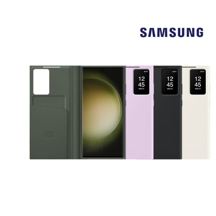 原裝 三星 SAMSUNG Galaxy S23 Ultra 全透視感應 卡夾式保護殼