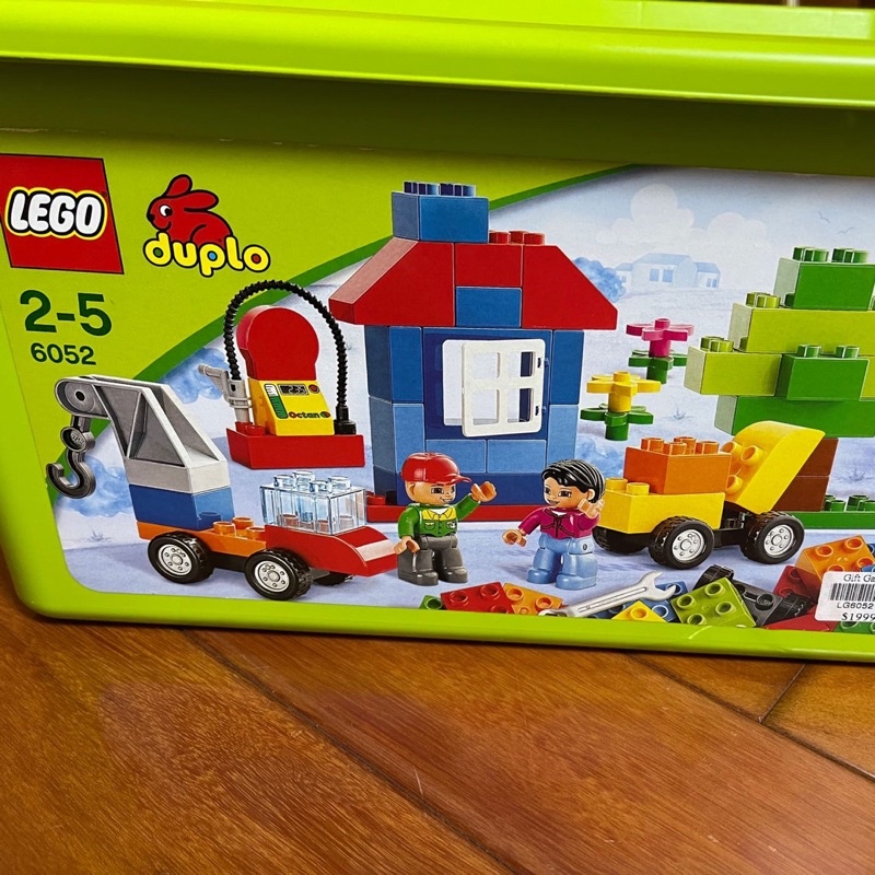 二手～*正版樂高LEGO得寶duplo幼兒/兒童積木大顆 6052車子吊車組